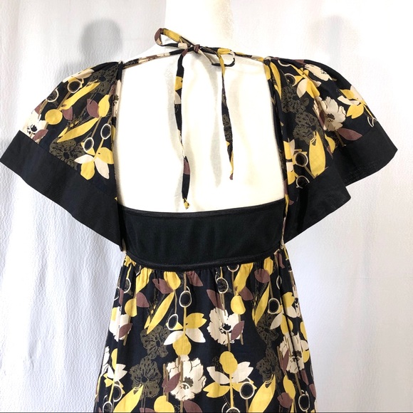 Bauhaus Fraulein Floral Print Peasant Dress - Picture 6 of 8